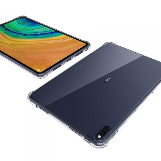 Huawei MatePad 10.4 inç Darbe Emici Anti Şok Şeffaf Silikon Tablet Kılıfı - Renksiz